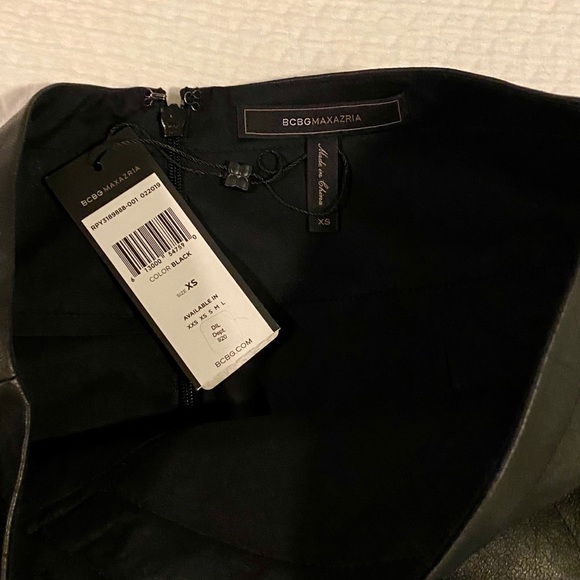 BCBGMaxazria Vegan Leather Mini Skirt - Picture 5 of 8